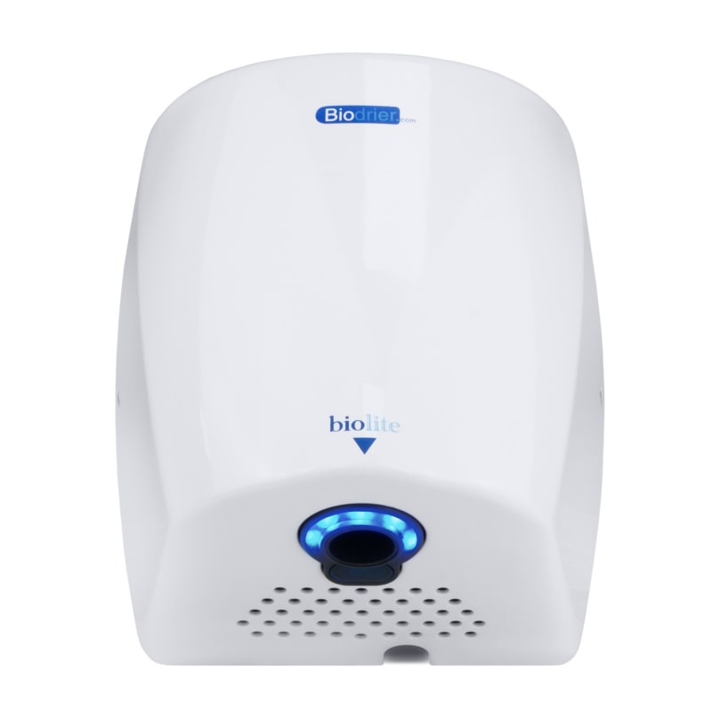 Biodrier Biolite hand dryer white front bottom view HD-BL09W