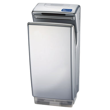 Biodrier business hand dryer in silver color front view