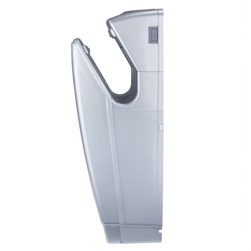 Biodrier business hand dryer in silver color at an side view