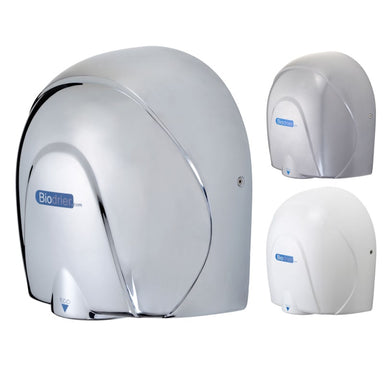 Biodrier eco hand dryer in all colors chrome, silver, white