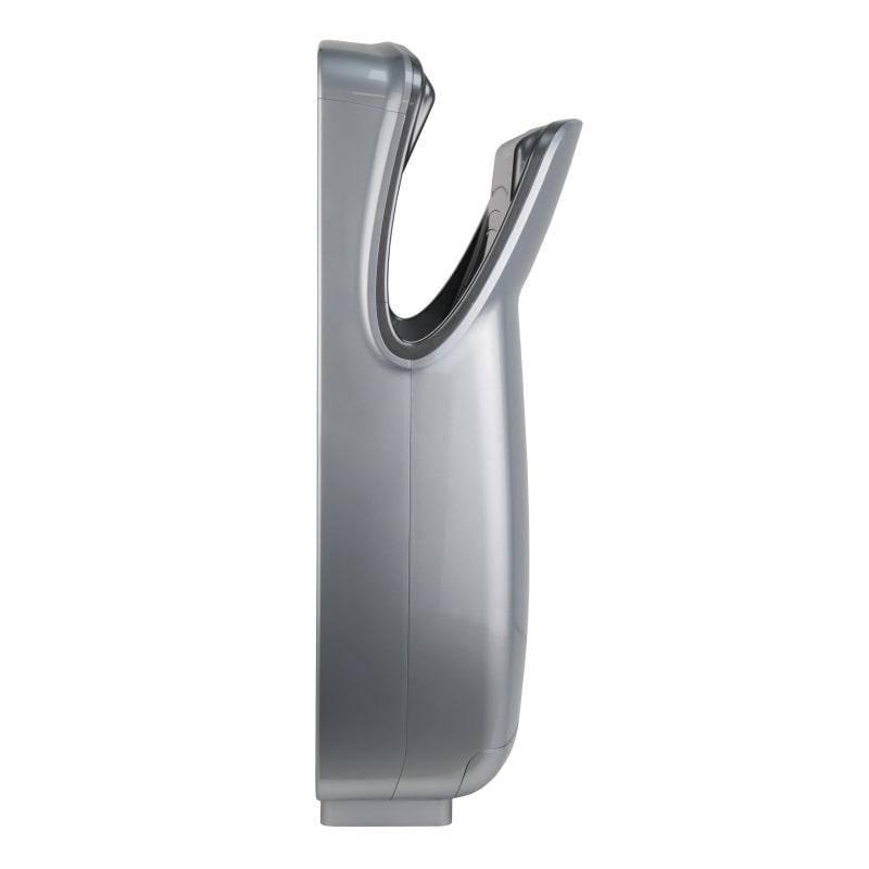 Biodrier Executive silver hand dryer in side view
