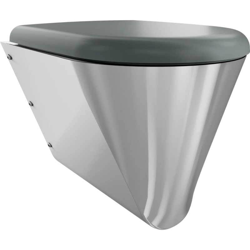 Campus Stainless Steel WC Pan By KWC DVS Grey Seat With Lid CMPX592GN
