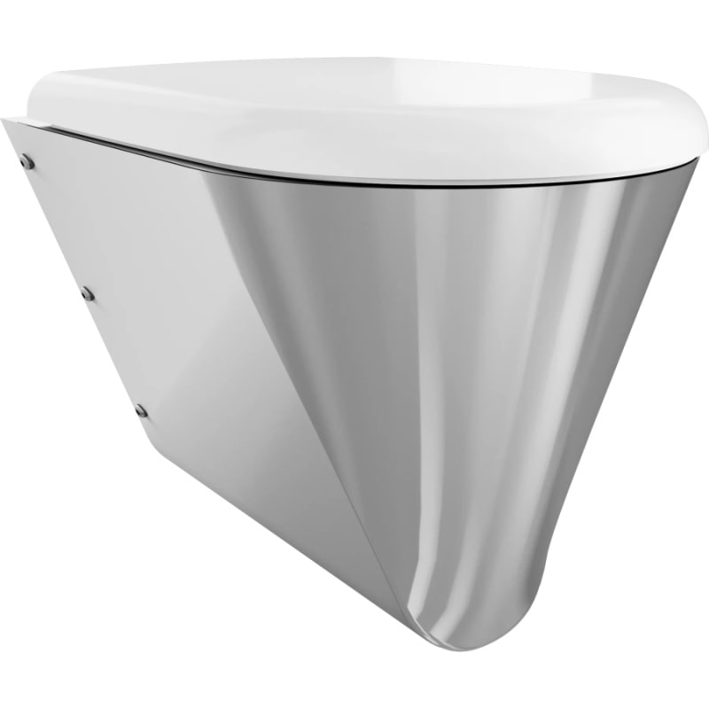 Campus Stainless Steel WC Pan By KWC DVS White Seat With Lid CMPX592WN