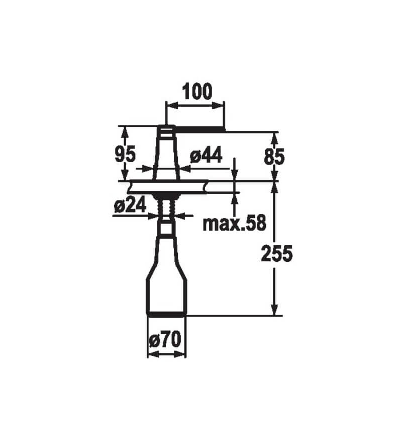 KWC DVS Zoe Soap Dispenser Drawing