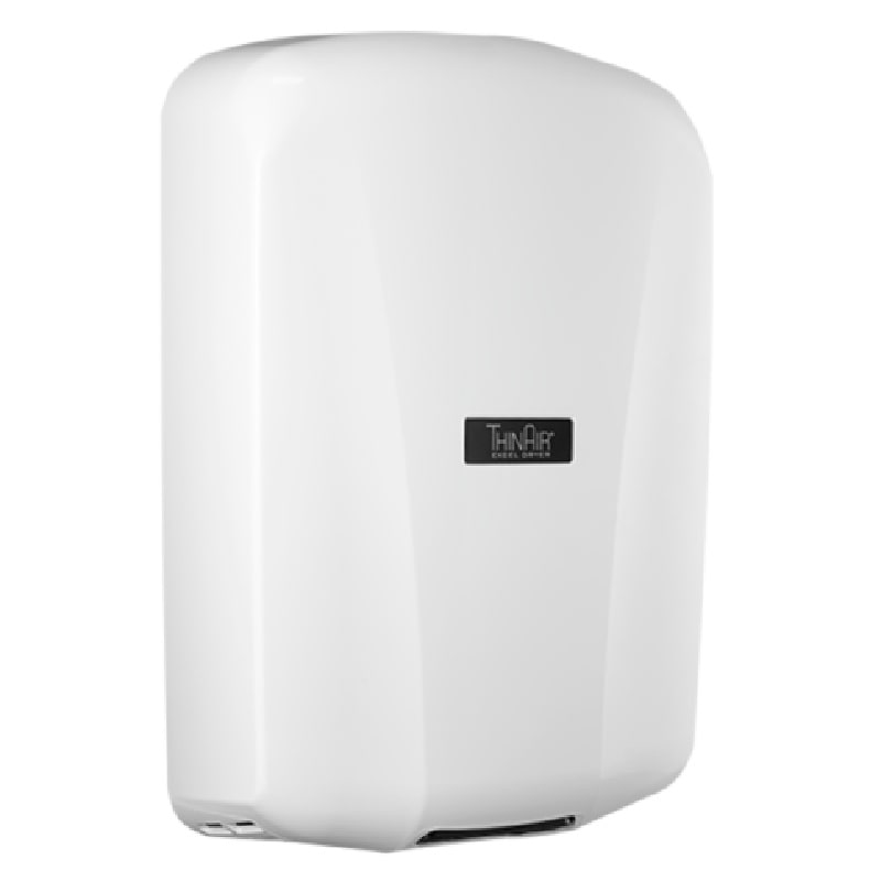 ThinAir white hand dryer left side view
