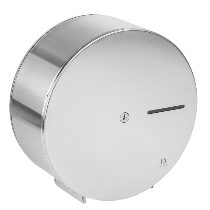 Dolphin BC925 Stainless Steel Mini Jumbo Dispenser featuring a sleek and durable design.
