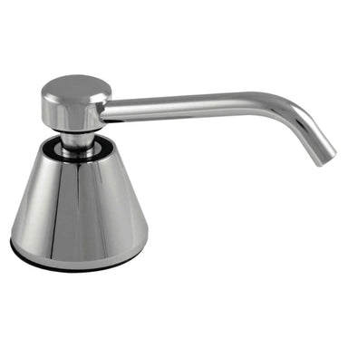 Dolphin counter-mounted soap dispenser with a bent spout, designed for modern bathrooms.