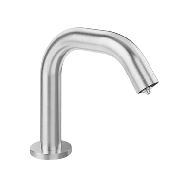 Dolphin Inform Up and Over 55-degree wall-mounted soap dispenser in stainless steel.