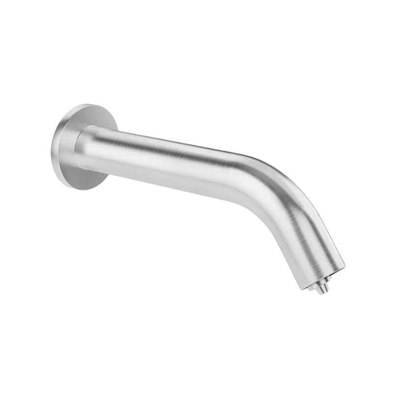 Dolphin Inform wall-mounted 55-degree soap dispenser in Strataplate finish