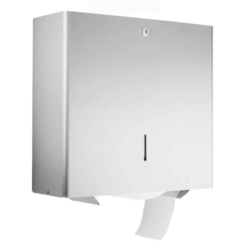 Dolphin Prestige Jumbo Roll Toilet Tissue Dispenser, sleek and durable design, ideal for commercial and public restrooms.