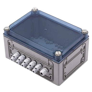 Dolphin tap and soap dispenser junction box, designed for modern washroom solutions.