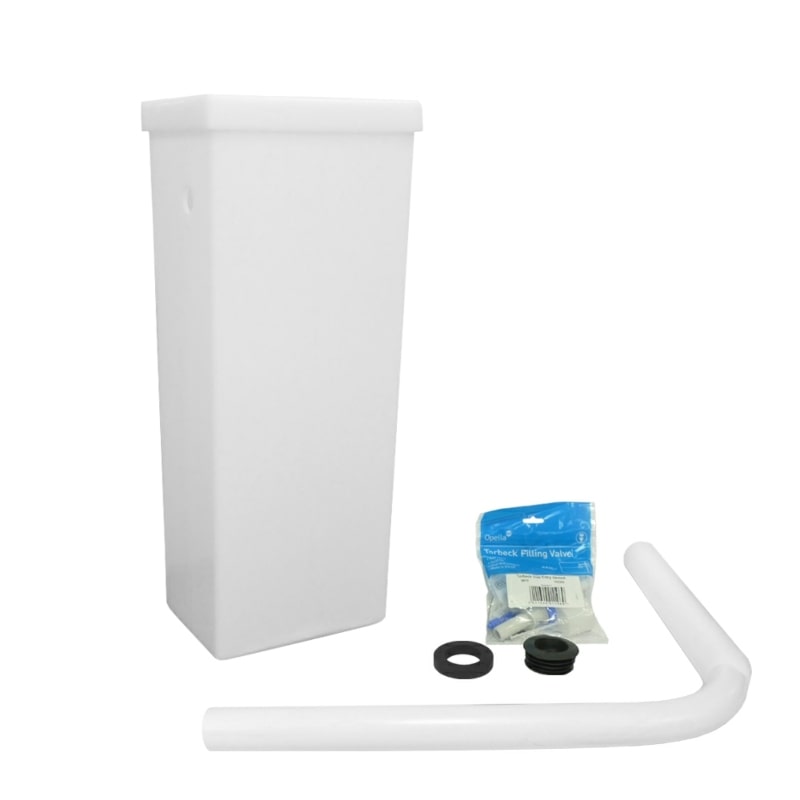 WC02-014 2 Flush Pipe Concealed Plastic Cistern Kit - Vertical