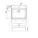 500mm wide rectangular Dolphin Wall Mounted Basin drawing