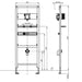 AQFX0002 KWC DVS Aquafix Installation Frame For Stainless Steel Urinals Drawing