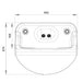 DVS VR01-030 V2 Anti Ligature, High Security Basin Dimensions, Front view
