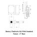 DVS WC Flush Valve Kit With Sensor Technical Drawing