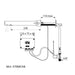 A image showing the technical drawings for the Delabie Binoptic Mix Tap Cross Wall Mounted Mains Matte Black Chrome
