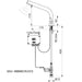 A image showing the technical drawings for the Delabie Binoptic Mix Tap Deck Mounted Battery Chrome Plated 170mm