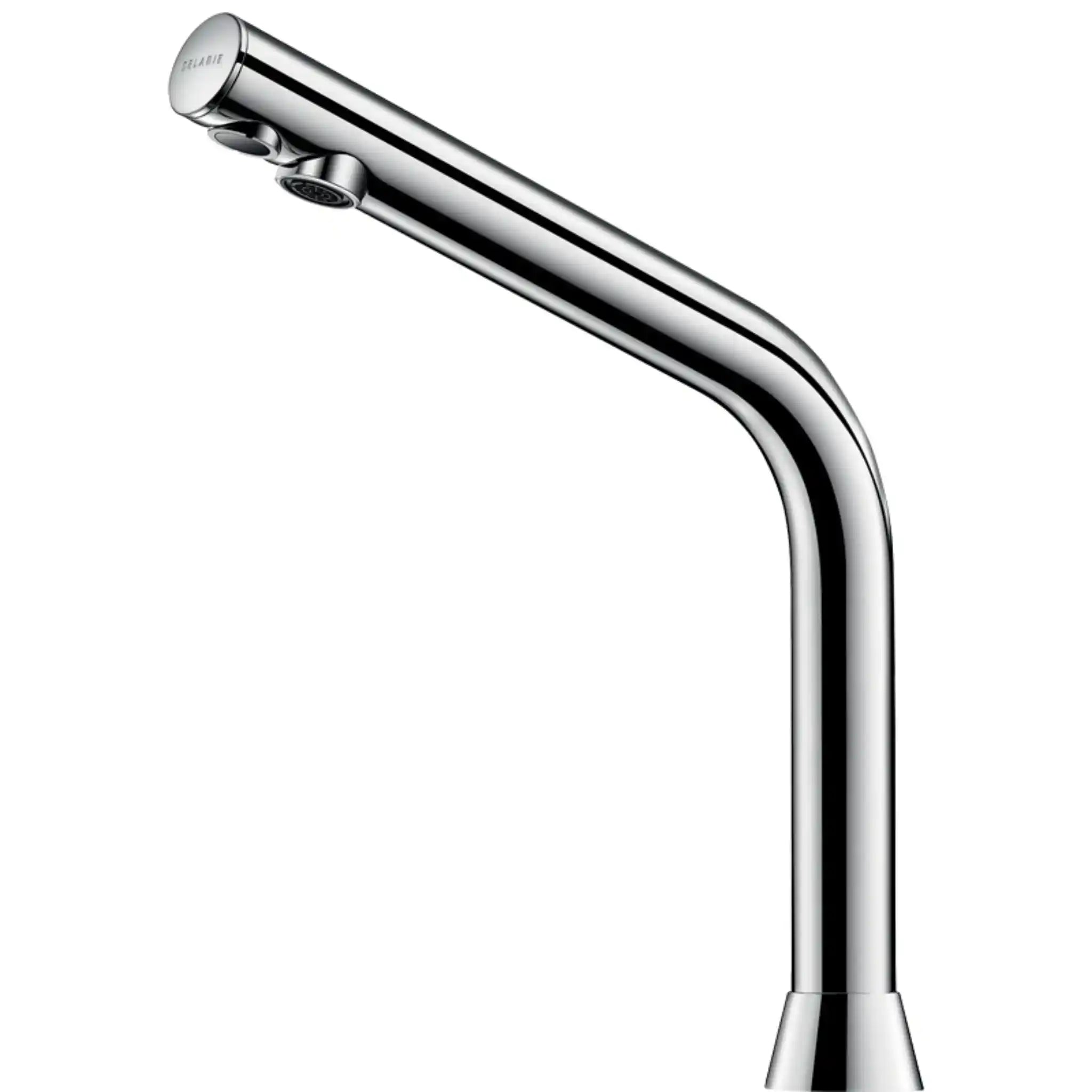 An image of Delabie Binoptic Deck Mounted Tap in Chrome Plated 250mm