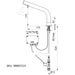 A image showing the technical drawings for the Delabie Binoptic Tap Deck Mounted Mains Chrome Plated 170mm