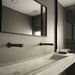 Delabie Binoptic Wall Mounted Tap Matte Black Chrome 200mm in Washroom
