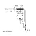 A image showing the technical drawings for the Delabie Binoptic Tap Wall Cross Wall Mains Chrome Plated 135mm