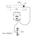 A image showing the technical drawings for the Delabie Binoptic Tap Wall Recessed Mains Chrome Plated 200mm