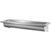 Delabie Canal wash trough 1200mm in polished satin 304 stainless steel, wall-mounted linear washbasin with two 22mm tap holes