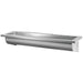 Delabie Canal wash trough 2400mm in polished satin 304 stainless steel, wall-mounted linear washbasin with four 22mm tap holes