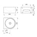 Technical Drawings for Delabie FACIL Washbasin
