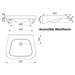 A Technical Drawing of the Delabie FRAJU Accessible Washbasin