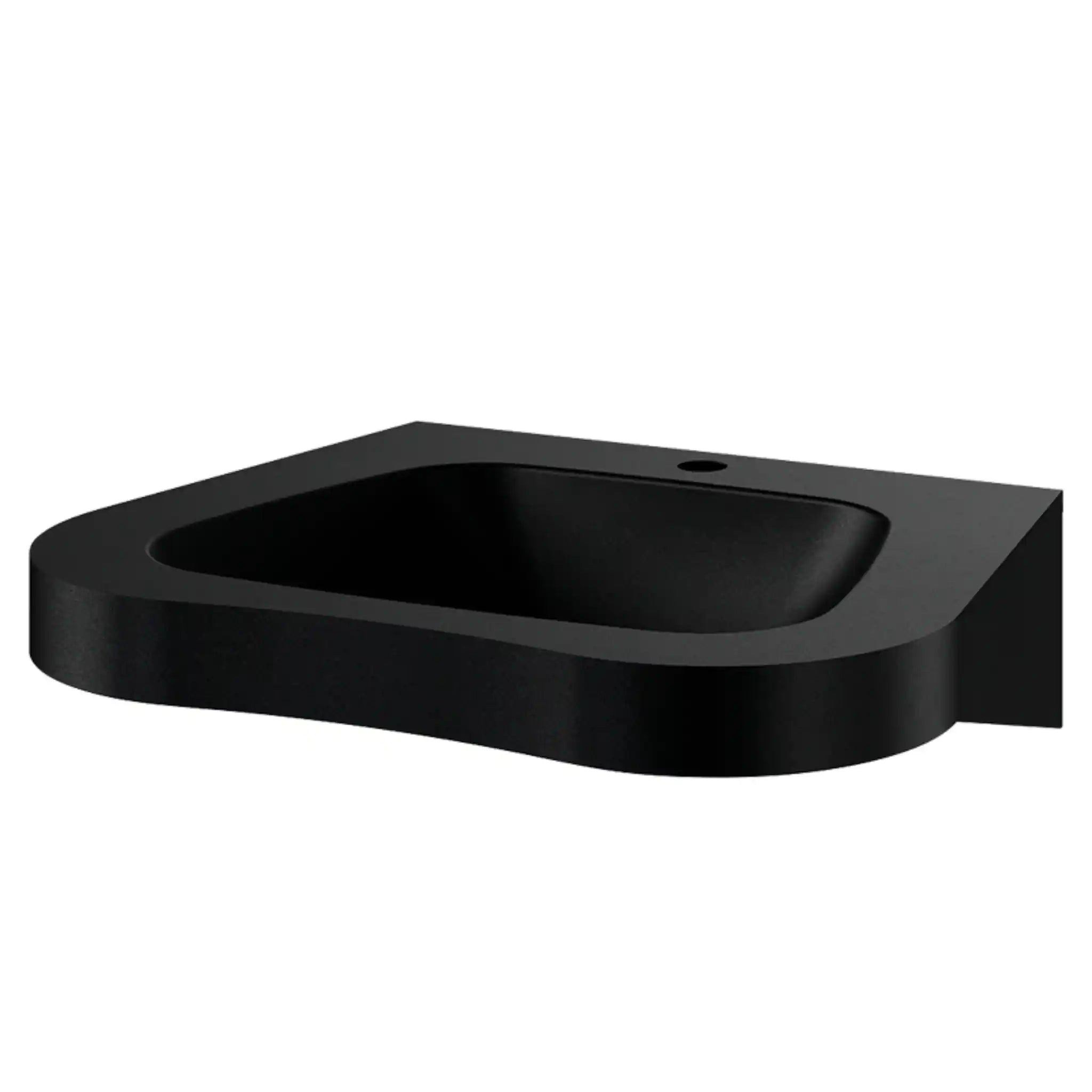 An image of Delabie FRAJU accessible Washbasin Matte Black With a tap hole