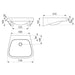 Technical Drawing of Delabie FRAJU Washbasin