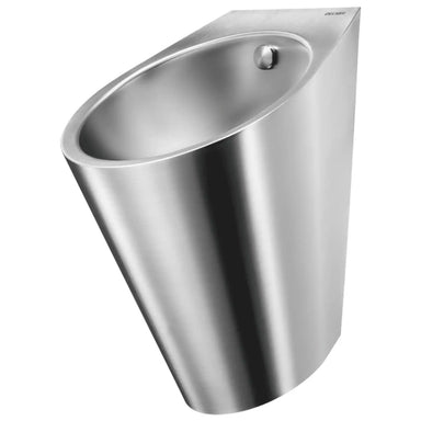 An image of Delabie Fino Urinal Polished Satin Finish Rear Water Inlet Recessed