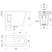 A Technical Drawings for Delabie Floor Standing 700 P Accessible WC