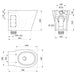 A Technical Drawings for Delabie Floor Standing BCN P WC