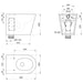 A Technical Drawings for Delabie Floor Standing S 21 P WC