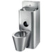 Delabie KOMPACT Combi stainless steel washbasin and wall hung WC combination unit, wall mounted with access panels, WC pan centred, polished satin 304 stainless steel
