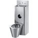 Delabie KOMPACT TC Combi stainless steel washbasin and wall hung WC combination unit, cross wall service duct installation, WC pan centred, polished satin 304 stainless steel
