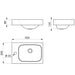 Technical Drawings for Delabie LAVANDO Washbasin