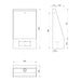 A Technical Drawings for Delabie LP Urinal Trough 600mm One Person