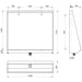 A Technical Drawings for Delabie L Stall Urinal Troughs 1200mm Two Person