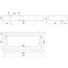 A Technical Drawings for Delabie MINERALCAST Wash Trough