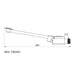 A image showing the technical drawings for the Delabie Monofoot Foot Operated Valve Floor Mounted