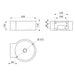 Technical Drawings for Delabie REDO Washbasin