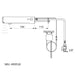 A image showing the technical drawings for the Delabie Tempomatic Mix 4 Mains Cross Wall 190mm