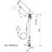 A image showing the technical drawings for the Delabie Tempomatic Mix 4 Mains Plug In Deck Mounted Standard