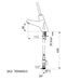 An image showing the technical drawings for the Delabie Tempomix 2 Lever Operated