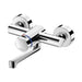An image of Delabie Tempomix 3 basin mixer tap wall-mounted with an extended 150mm spout