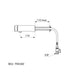 A image showing the technical drawings for the Delabie Tempomix 3 Wall Mounted Tap Cross Wall 110mm
